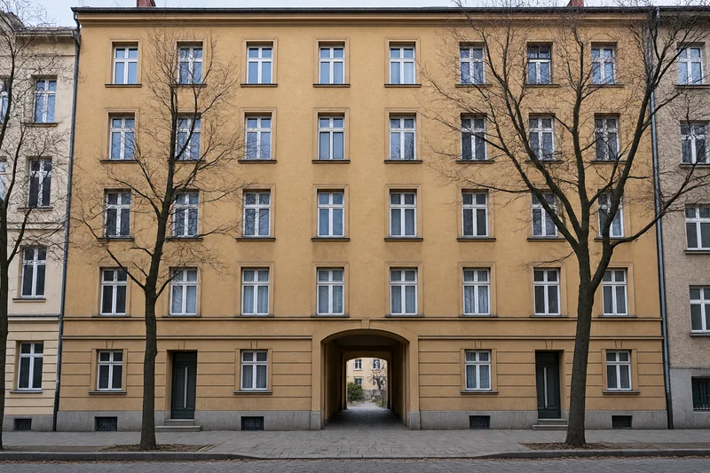 Mietwohnung: Mietshaus aus der Zeit um 1900 mit Hofdurchfahrt